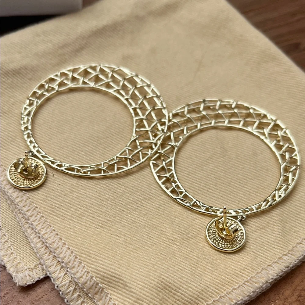 Authentic Gorjana Gold Hoop Bohemian Style Earrings! - Picture 5 of 11